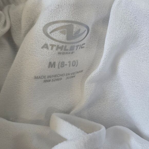 White Athletic runn8ng shorts with lining size 8/10 - Picture 4 of 4
